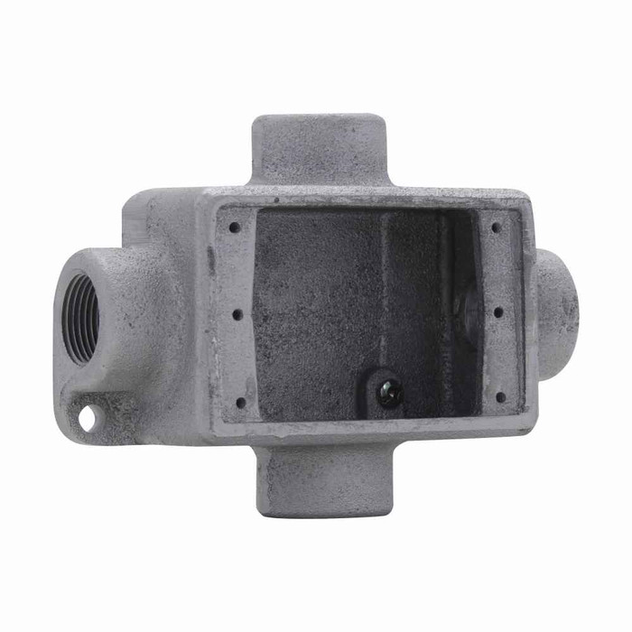 Crouse-Hinds FSX2 Eaton series Condulet FS device box, Shallow, Feraloy iron alloy, Single-gang, X shape, 3/4"