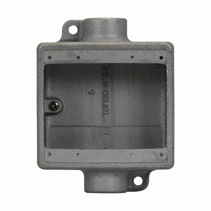 Crouse-Hinds FSC222 Eaton series Condulet FS device box, Shallow, Feraloy iron alloy, Two-gang, C shape, 3/4"