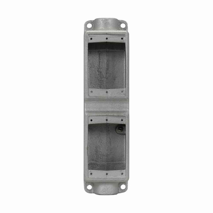 Crouse-Hinds FSC27 Eaton series Condulet FS device box, Shallow, Feraloy iron alloy, Two-gang, tandem, C shape, 3/4"