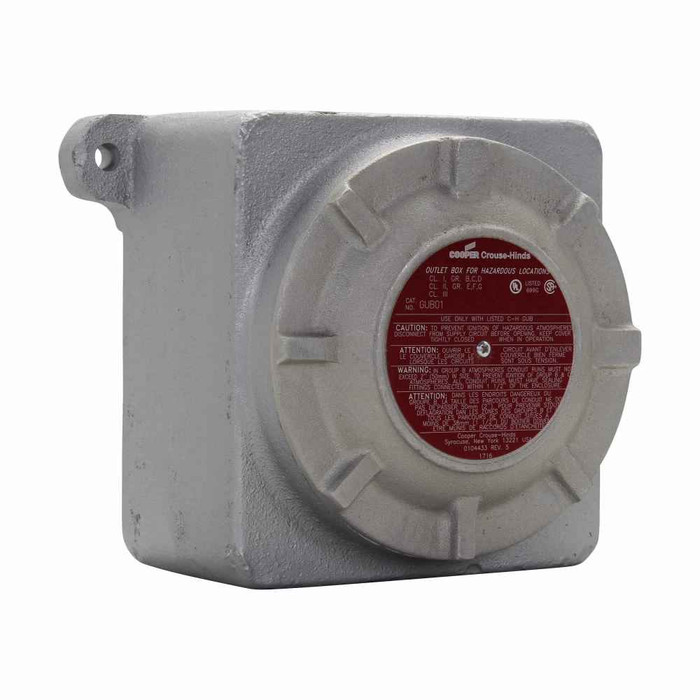 Crouse-Hinds GUB03 Eaton series GUB junction box, 9-5/8" cover opening, 11" x 12" x 8-13/16", Feraloy iron alloy