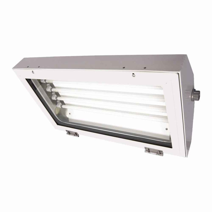 Crouse-Hinds HPAB46575 Eaton series Pauluhn Summit HPA linear fluorescent light fixture,3/4" (4) NPT hubs,50/60 Hz,4 ft lamp,Fluorescent,Acrylic lens,T5HO mini bi-pin,Aluminum,Pendant ,6-lamp,Through feed,Bolted door,120-277 Vac,54W