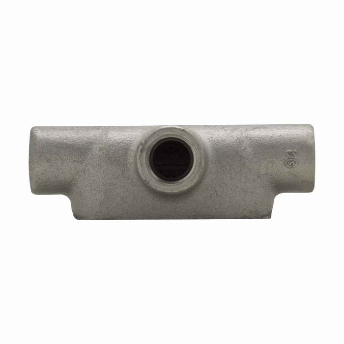 Crouse-Hinds T107 Eaton series Condulet Form 7 conduit outlet body, Feraloy iron alloy, T shape, 4"