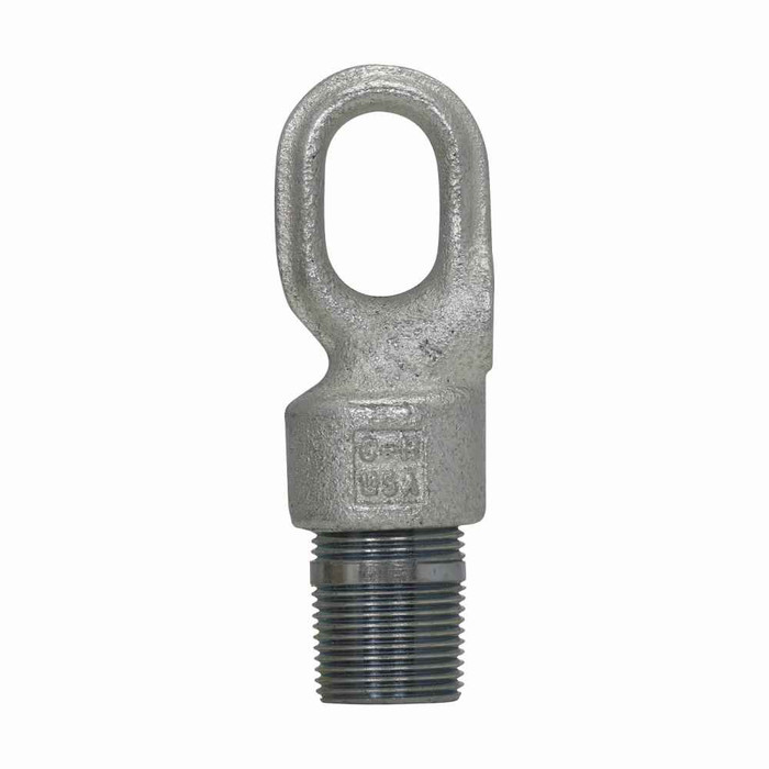 Crouse-Hinds UNE16 Eaton series UNE flexible fixture hanger, Male, 125 lb, 1/2" luminaire stem size, Malleable iron, Pendant mount