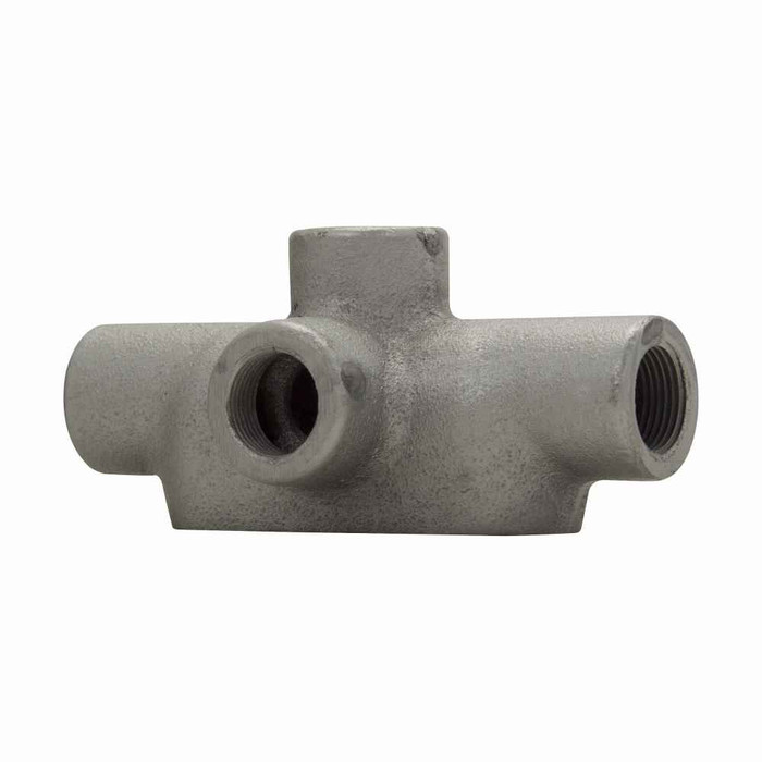 Crouse-Hinds TA17 Eaton series Condulet Form 7 conduit outlet body, Feraloy iron alloy, TA shape, 1/2"