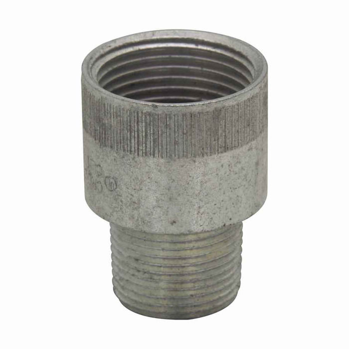 Crouse-Hinds REA34 Eaton series REA adapter, Rigid/IMC, End 1: 1" NPT, End 2: 1-1/4" NPT, Gender end 1: male, Gender end 2: female, Steel