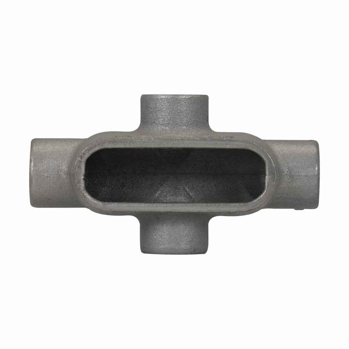Crouse-Hinds X67 Eaton series Condulet Form 7 conduit outlet body, Feraloy iron alloy, X shape, 2"