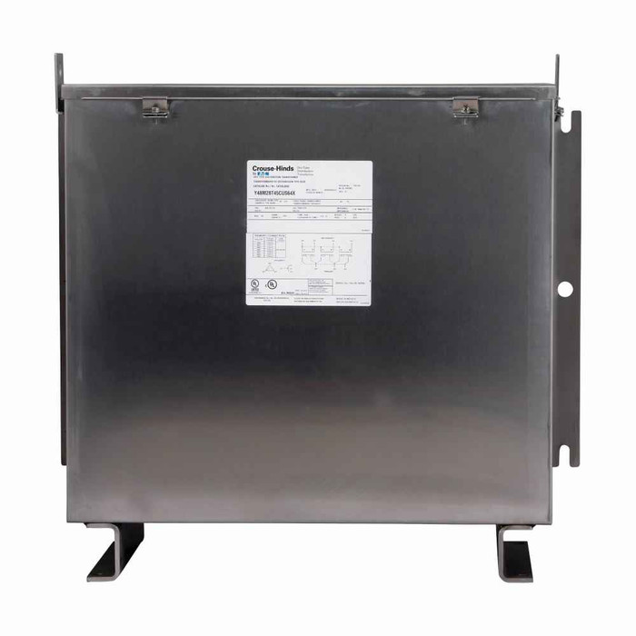 Crouse-Hinds XDT1A37 Eaton series XDT dry-type transformer, 60 Hz, 37.5 kVA, Painted steel, Single-phase, 480 Vac, 120/240 Vac, Copper windings, Resin encapsulated