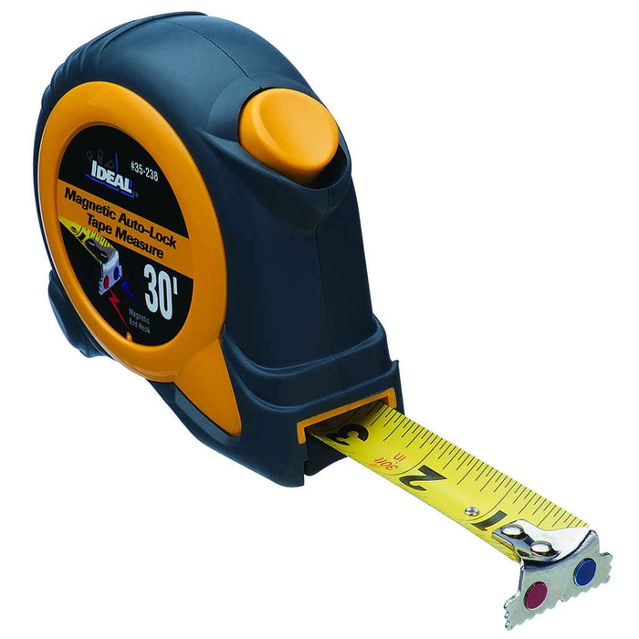 Ideal Industries 30' Mag-Tape� Magnetic Tip Self-Locking Tape Measure