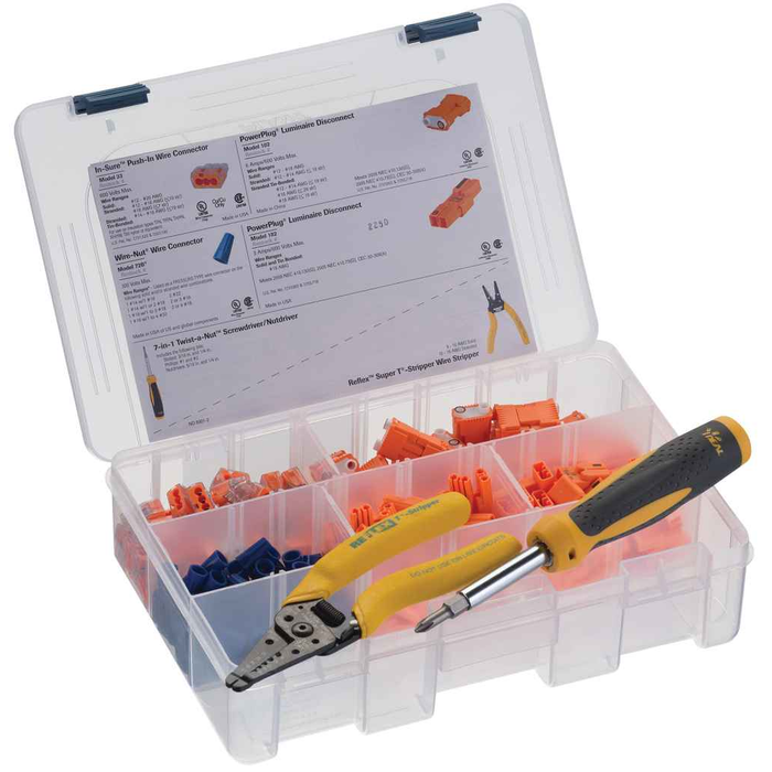 IDEAL Industries 30-2257 Lighting Installation Kit with T®-Stripper and Twist-a-Nut™