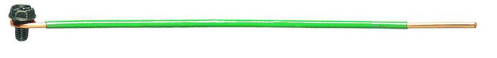 IDEAL Industries 30-3396 Solid Wire Grounding Tail, 12 AWG Solid, 12" Tail w/Loop, Ground Screw & Stripped End, Box of 1,000