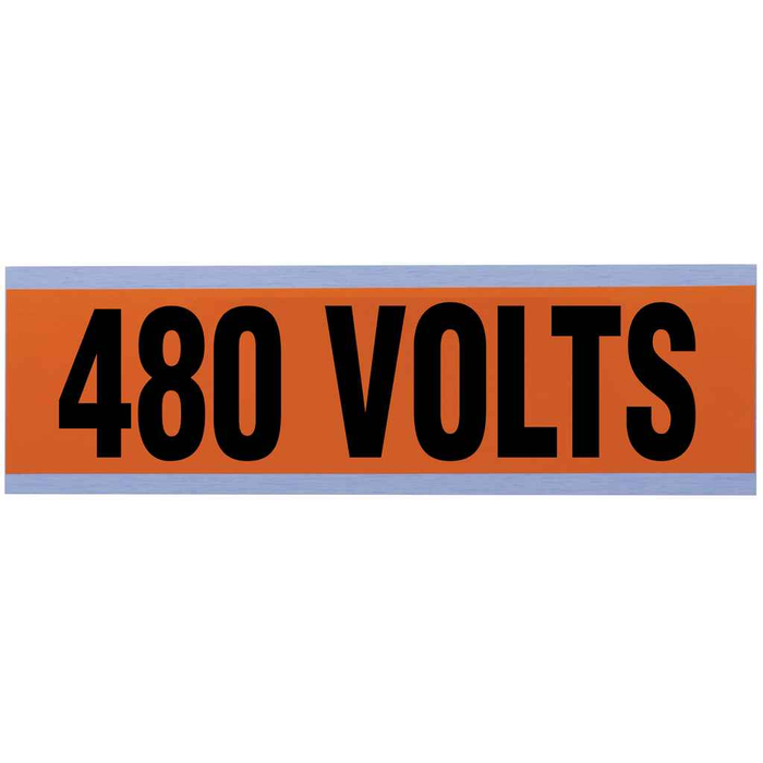 IDEAL Industries 44-314 Voltage & Conduit Marker Card, "480V", Large