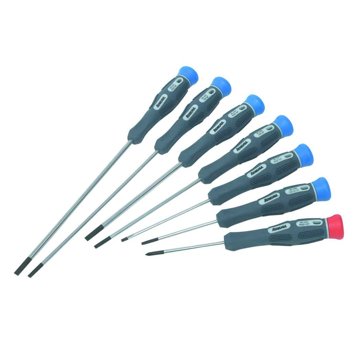 Ideal Industries Electronic Precision Screwdriver Set - 7-Piece Chrome Vanadium Steel with Phosphate Tips