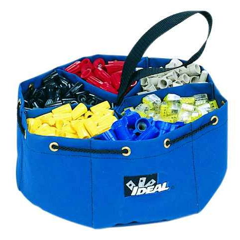 Ideal Industries Blue Poly Divider Pouch Small Parts Storage Bag with 6 Internal Pockets