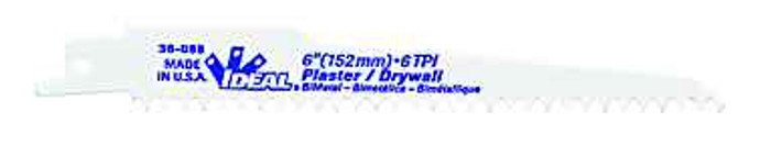 IDEAL Industries 36-088 Recip. Blade, Plaster/Drywall, 6 x 3/4 x .050, 6 TPI