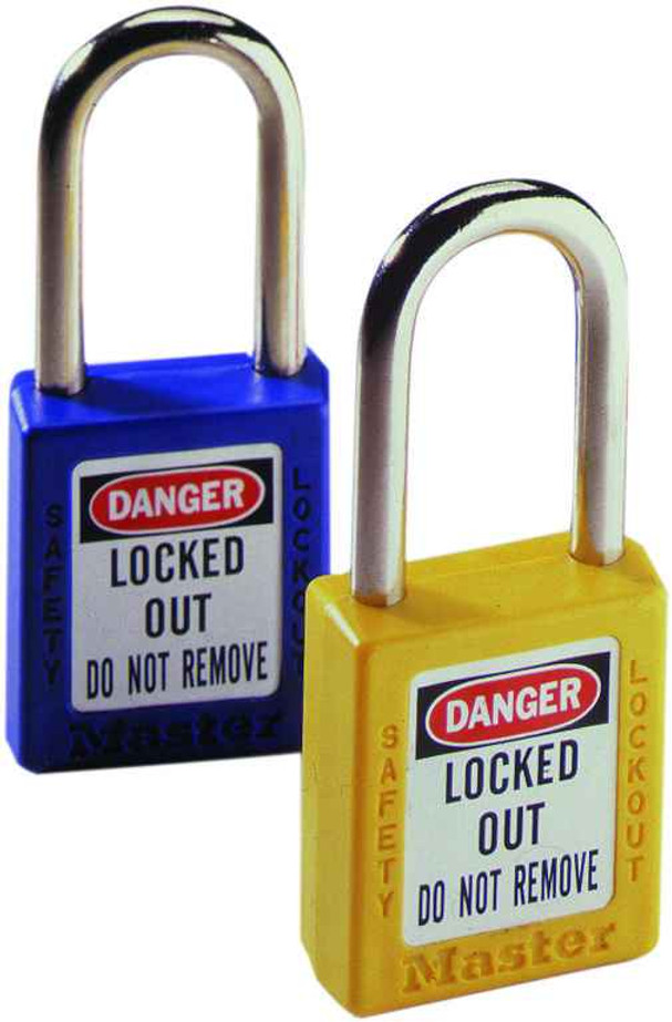 IDEAL Industries 44-912 Padlock, 1-1/2" Shackle, Blue, w/Key
