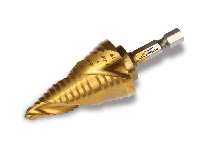 IDEAL Industries 36-705 Spiral Step Bit, #9, 1/4" - 1-1/8"