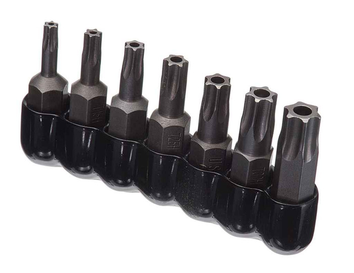 IDEAL Industries 78-0101 7-Piece Tamperproof Torx Bit Set in Holder, Carded