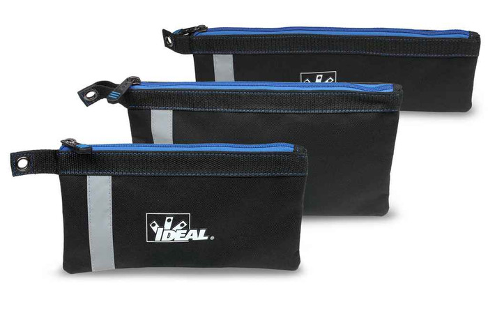 IDEAL Industries 37-053 IDEAL® Pro Series Flat Zipper Pouch, 3-Pack