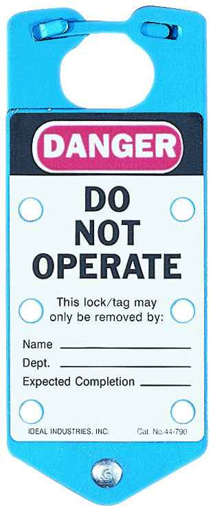 IDEAL Industries 44-790 Safety Lockout Hasp, "Do Not Operate", Blue