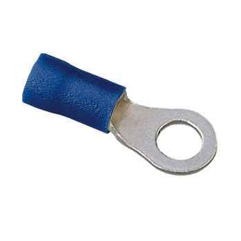 Ideal Industries Vinyl Insulated Ring Terminal 16-14 AWG #10 Stud with Tin-Plated Brass Construction, 100 Pack