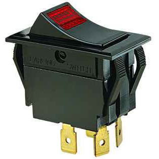 Ideal Industries DPST Rocker Switch with Red Light Indicator - On-Off Spade Terminal