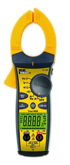 IDEAL Industries 61-765 TightSight™ Clamp Meter, 660A AC/DC w/TRMS