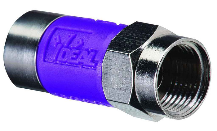 IDEAL Industries 85-178 TLC™ RG-6 Quad F Tool-less Compression Connector -50 pk