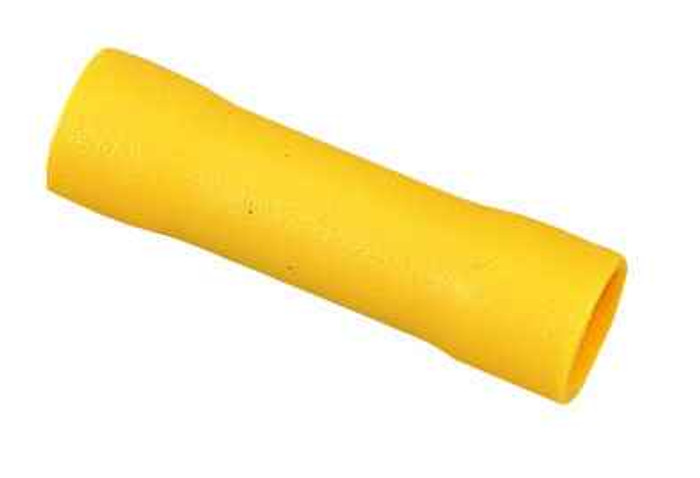 IDEAL Industries 83-9301 Vinyl Insulated Butt Splice, Yellow 12-10 AWG, Clam of 25