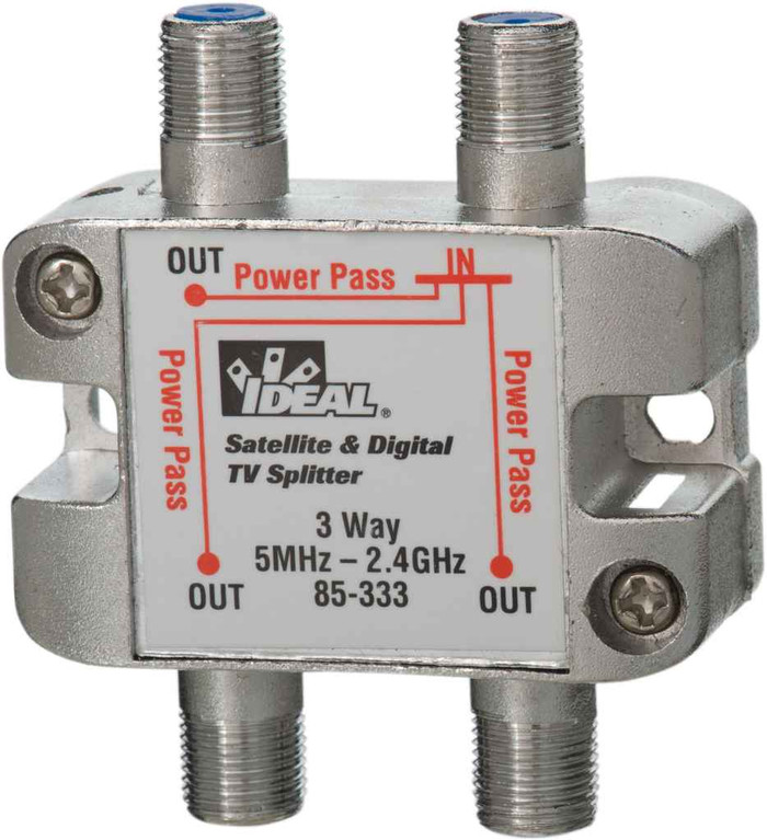 IDEAL Industries 85-333 2.4 GHz 3-Way Satellite & Digital TV Splitters