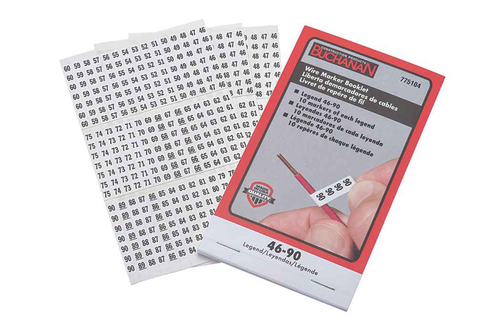 IDEAL Industries 775104 Wire Marker Booklet, Legend 46-90
