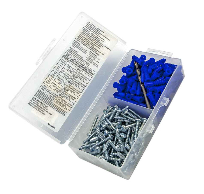 IDEAL Industries 90-053 Flange Anchor Kit, Blue, 10-12, #12 x 1" Screws