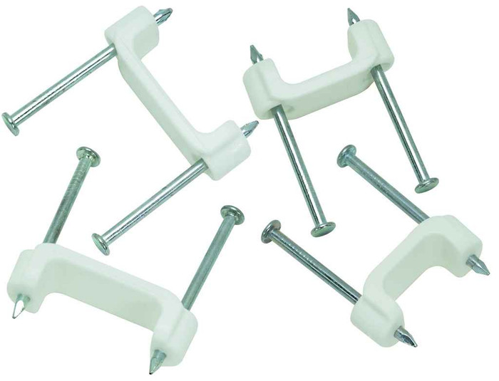 IDEAL Industries BPS2B-JR Plastic Insulated Cable Staples, 1/2", 400/Jar