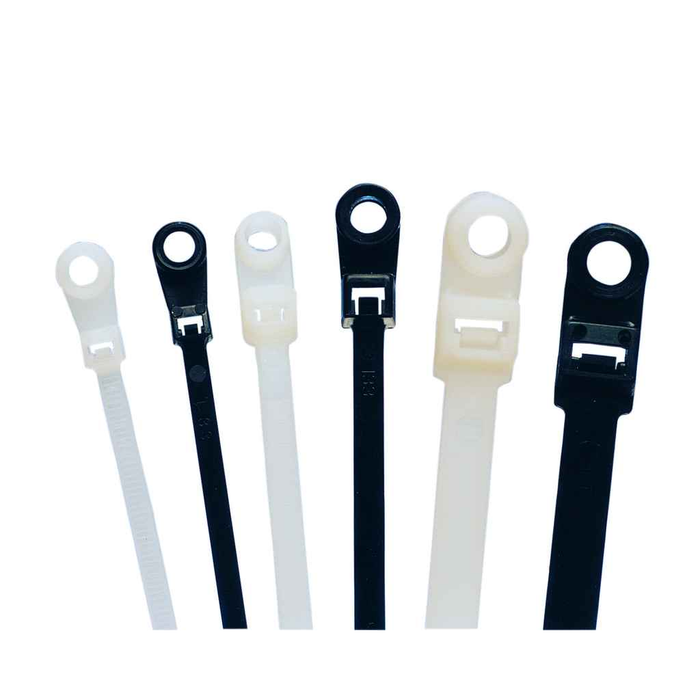 IDEAL Industries IT1_5IMH-C Cable Tie, Mounting Head, 6", 30 lb., Natural, 100/Bag