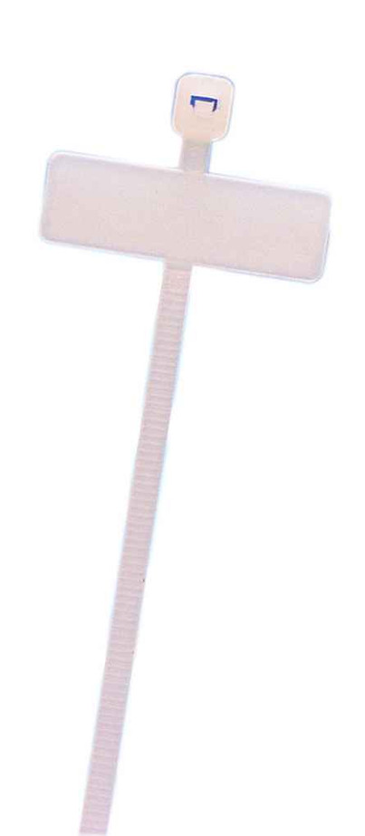 IDEAL Industries IT2SID-C Cable Tie, Identification, 8", 50 lb., Natural, 100/Bag