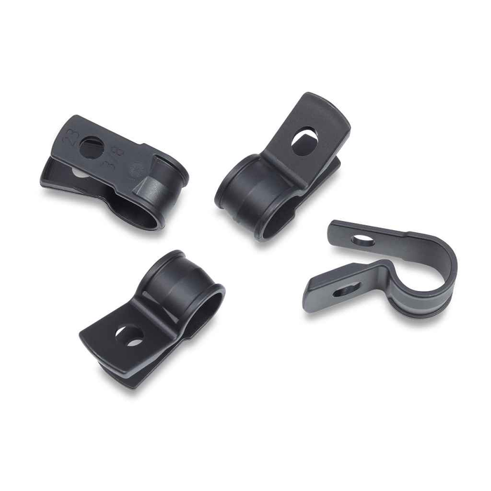 IDEAL Industries IT375CCL2-C0 Self-Aligning Cable Clamp, 3/8" x 1/2", UV Black, #10, 100/Bag