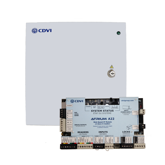 CDVI Americas A22 ATRIUM 2-Door Controller With Power Supply/Box