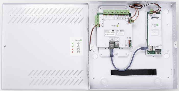 Paxton10, Single Door Controller with Metal Housing, Wall Mount, TCP/IP, 2 Relays, Door Contact Input, Exit Button Input, Tamper Input, PoE, UL, FCC