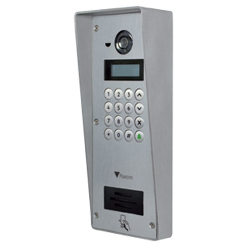 Paxton Entry, Vandal Resistant Panel with Rain Hood, 16 Key, Surface Mount, 13.56 MHz, 2.4GHz, Two Way Audio, Full Color Camera, Proximity Entry