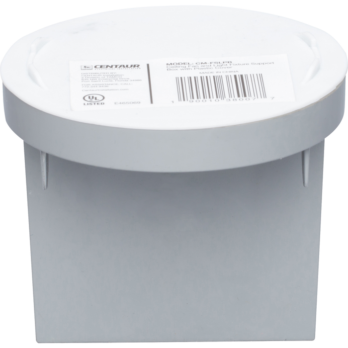 Centaur L-Shaped Plastic Fan/Fixture Support Box – 4" (per 12)