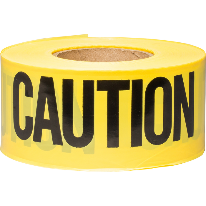 F4P Caution Barricade Tape  - 3" x 1000 ft, English & Bilingual