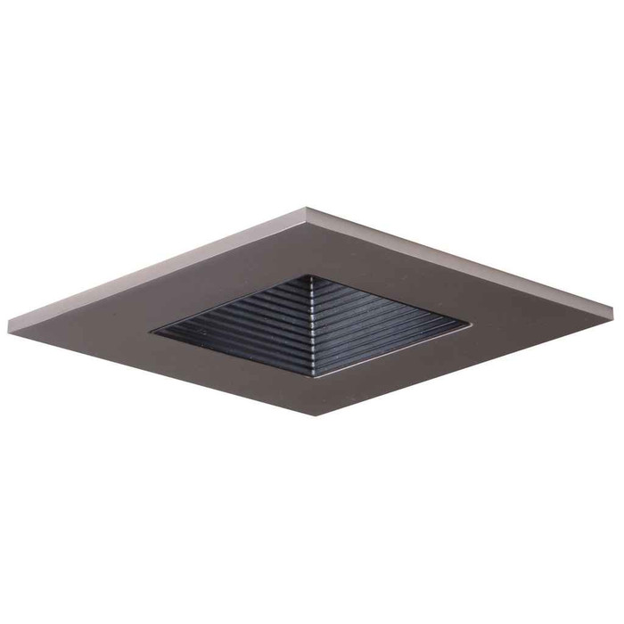 Halo 3012SNBB 3" Trim Lensed Square Shower Light 15 Degree Satin Nickel Trim with Black Baffle