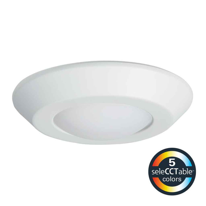 Halo BLD406930WHR-CA 4" Backlit LED Downilght, 600 lumen series, 90 CRI,3000K, Matte White Finish,120V