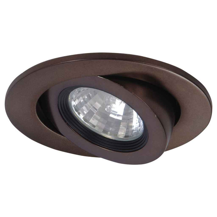 Halo 3009TBZBB 3" Trim Adjustable 35 Degree Gimbal Tuscan Bronze with Black Baffle