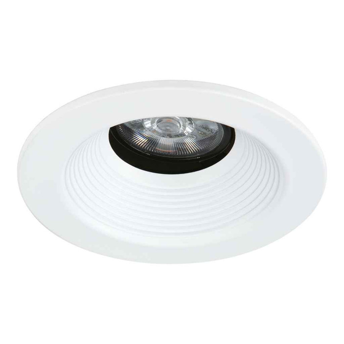 Halo 1441WBWF 4" Conical Baffle, Open, 35 degree Tilt, White Baffle & White Flange
