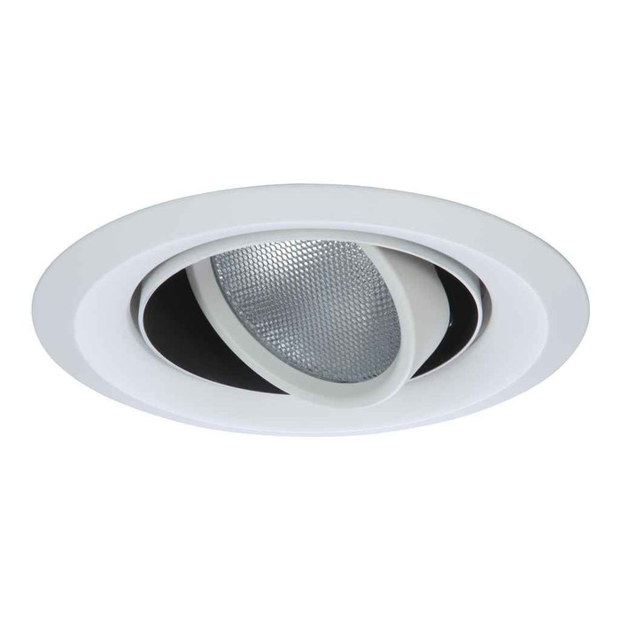 Halo 6215WH 6" White Adjustable Double Gimbal & Trim Ring 35-50-degree max. tilt