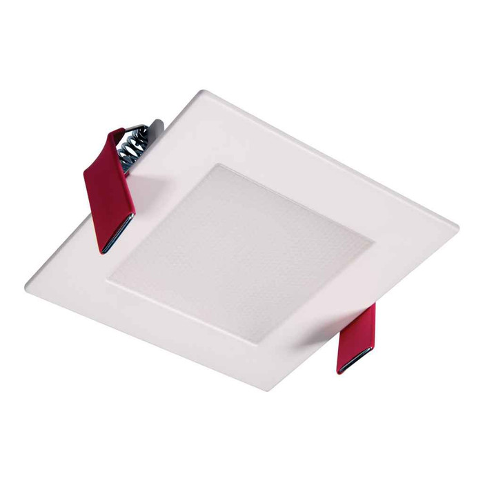 Halo HLB3S059351EMWR 3" LED square lens downlight with remote driver/junction box, 500lm, 3500K, White