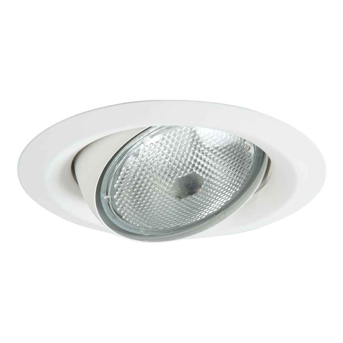 Halo 5130WH 5" White Adjustable Eyeball & Self-Flange Ring 35-degree max. tilt for PAR30's