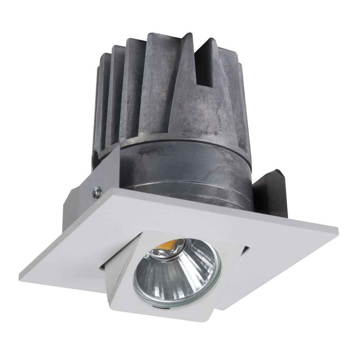 Halo ELSG406930WH 4" LED White Square Gimbal Trim / Light Engine, 3000K, for H457 LED Housings - GEN2