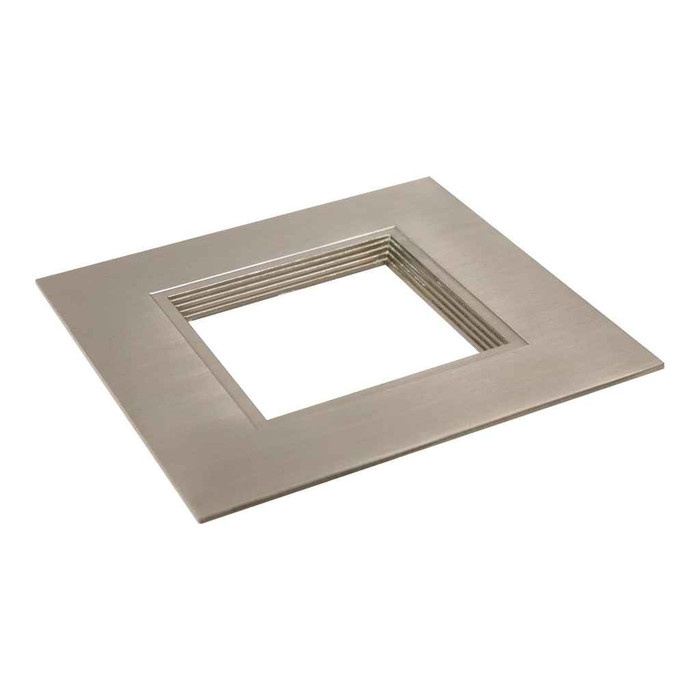 Halo RSQ6TRMSNB 6" square trim, satin nickel flange and baffle