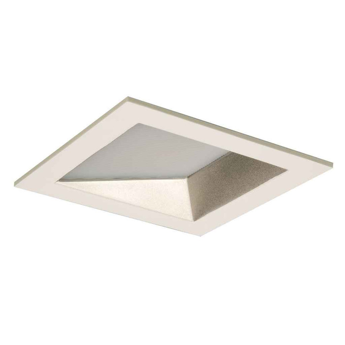 Halo TLS3LWW6GHWF 3.25" Square Angle Cut Lens Wall Wash, Self Flanged, linear spread lens, semi-specular clear reflector and matte white flange Halo TLS3LWW6GHWF 3.25" Square Angle Cut Lens Wall Wash, Self Flanged, linear spread lens, semi-specular clear reflector and matte white flange
